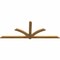 Ekena Millwork Redmond Rough Sawn Timber Gable Bracket, Western Red Cedar, 96"W x 36"H x 2"D x 4"F, 9/12 Pitch GBW096X36X0204RED00RWR - alternate 2